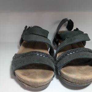 Earth Origins Kendra Karla Black Leather Footwear Sz 7